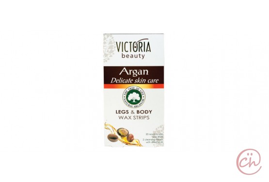 Депилиращи ленти за тяло с масло от арган 20бр. Argan - Victoria Beauty